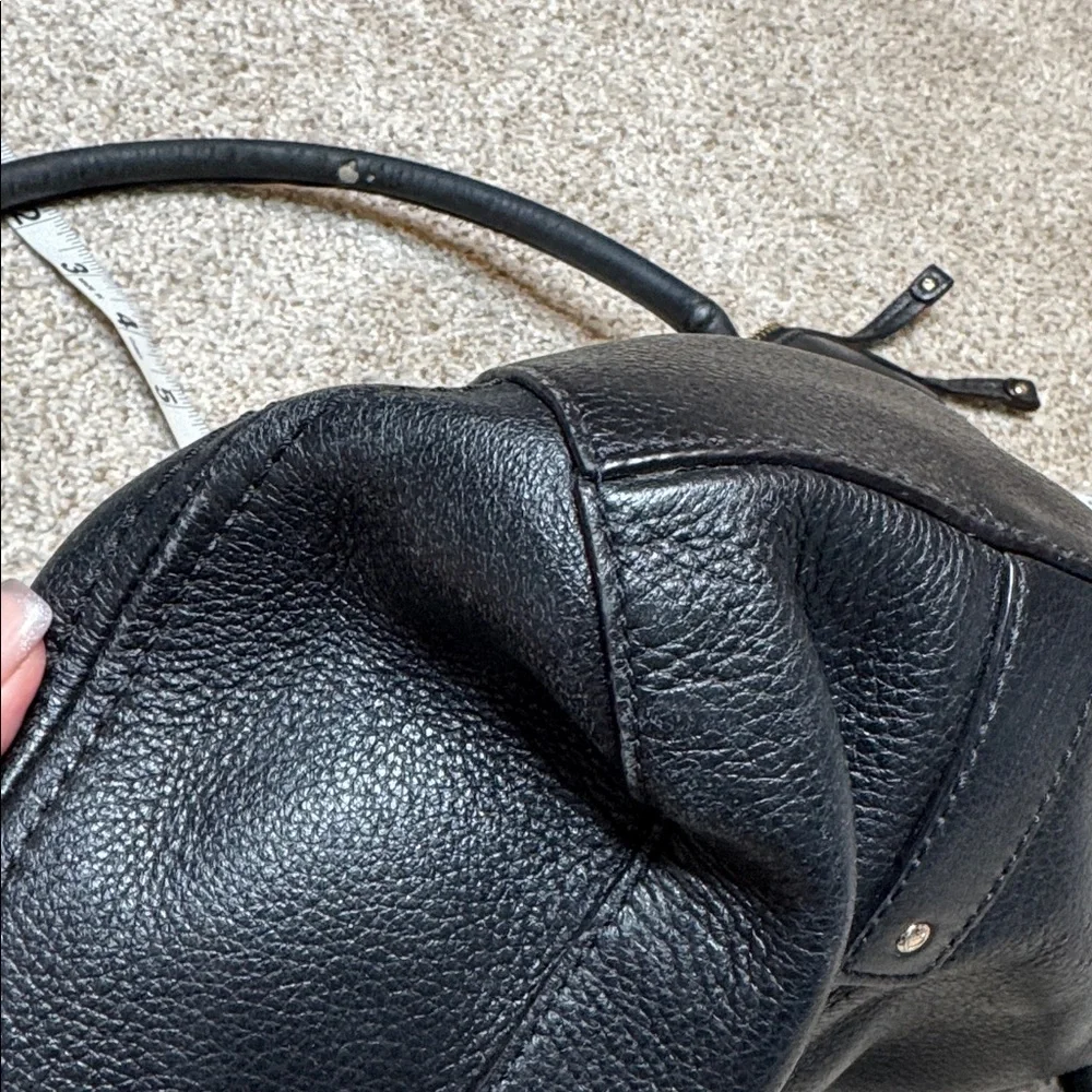 Kate Spade Berkshire Road Teegan Black Pebbled Leather Satchel Tote Bag